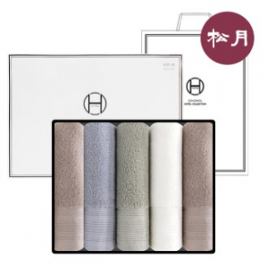 [송월타올]호텔컬렉션 스카이라 H라인 타올 프리미엄 5매 세트