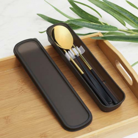 [리빙그로]쿡시티 휴대용 골드 수저세트 스텐수저세트 #3