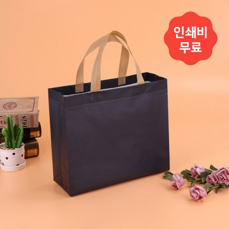 심플 부직포가방 10p (네이비) (32 x 28cm) 쇼핑백
