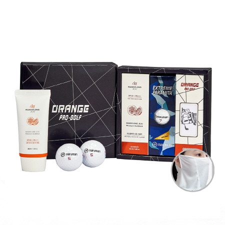 오렌지프로 골프선물세트 3단 마르망3구-03 + 맨도롱제주선블럭 50ml + 자외선얼굴차단가리개 + 쇼핑백 #2