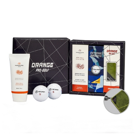 오렌지프로 골프선물세트 3단 마르망3구-02 + 맨도롱제주선블럭 50ml + 골프타월+와이어 + 쇼핑백 #2