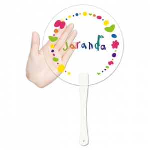 고투명 PP 뉴팬시 긴자루부채 0.6T PP // 칼라 인쇄