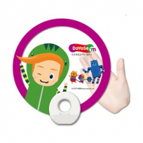 고투명 PET 계란지압 자루부채 0.5T PET // 칼라 인쇄