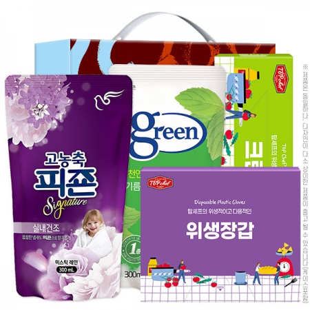 피죤 그린주방세제 정사각위생장갑 크린백 (4종) (a) #3