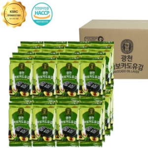 광천 해달음 아보카도유 선물세트, 도시락김 32봉