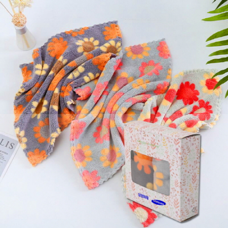 극세사 플라워 벨벳 행주 2p 28cm×28cm #2