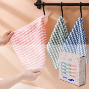 극세사 양면 물결 행주 3p 25cm×25cm