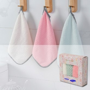 극세사 바이어스 고리 행주 3p 25cm×25cm