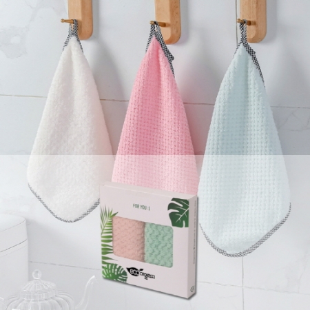 극세사 바이어스 고리 행주 2p 25cm×25cm #2