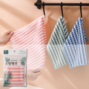 극세사 양면 물결 행주 1P 25cm×25cm