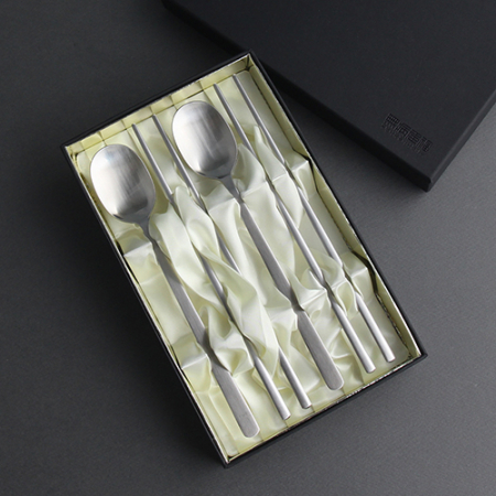 실버 스퀘어 수저 2P (수저인쇄무료) #2