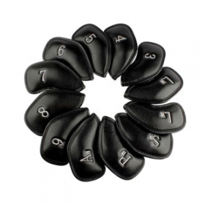 CE859 더바디 심플 골프 아이언 캡커버 PU 방수커버 12개 세트