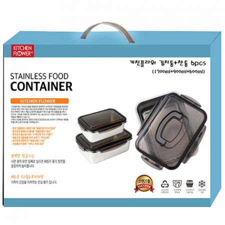 키친플라워 스텐 찬통 3종 (6p) #2