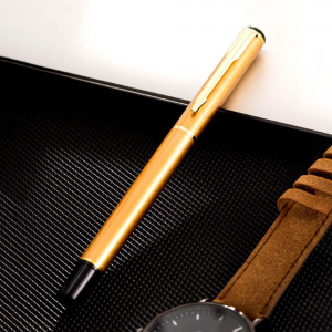 베이직 심플 골드 검정심 볼펜 (골드) 1mm