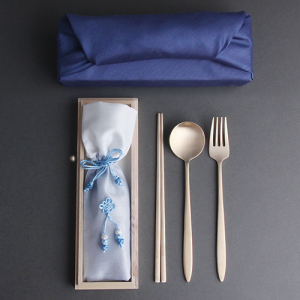 다올 방짜유기 1인 3P 양식기 (비단보자기)