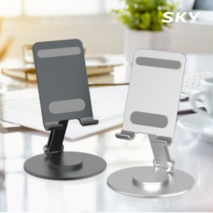 스카이 웰 360도 회전 듀얼 접이식 각도 조절 탁상형 스마트폰거치대