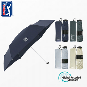 PGA 친환경그린 3단수동 사각스키니 우산