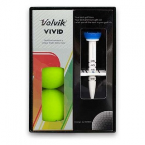 볼빅 비비드 골프공 3알 + 높이조절 골프티1개