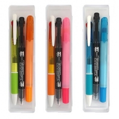 문구세트B형-12 (3색볼펜+컴퓨터용양면싸인펜+고체형광펜)