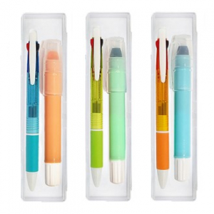 문구세트 B형-10 (3색 볼펜 +고체 형광펜)