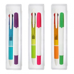 문구세트 B-8 (3색 볼펜 +고체 형광펜)