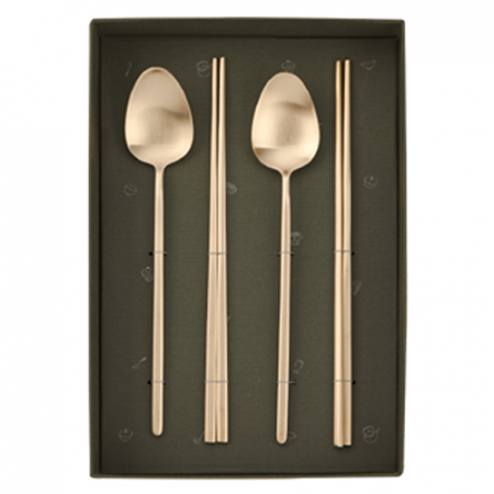 방짜 유기 양식기 수저 2인 세트 #2