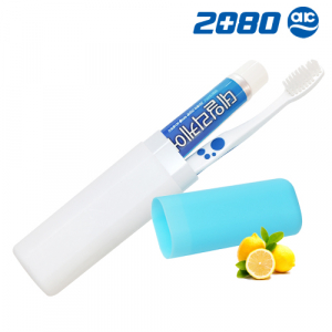 애경 2080 슬림형 파스텔 치약 칫솔세트 6호 휴대용 세트 여행용세트