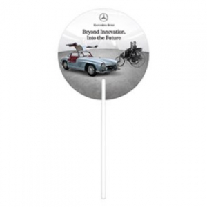 막대 (긴자루 원형) 부채