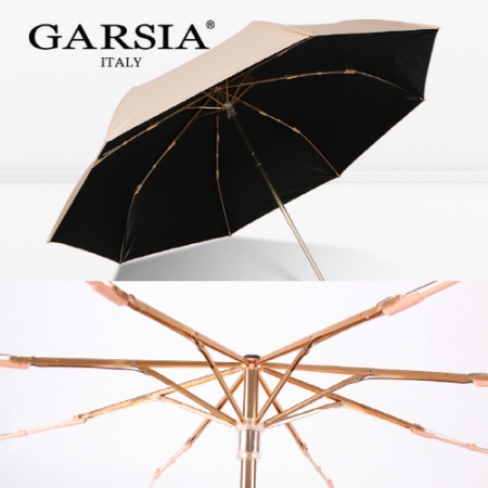 가르시아 3단 암막 울트라 고밀도 베이지골드 수동식 우산 / 양산 (경량) #2