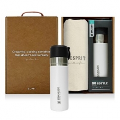 레스쁘리 고급 텀블러 세트 FFF (솔리드 에코백 + 스탠리 고진공 슬림 보틀 473ml)