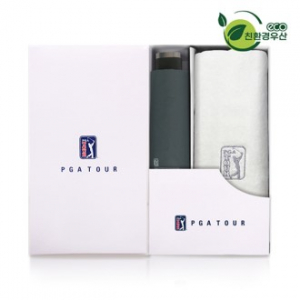 PGA 그린 3단 수동우산 + 170g 면사 타올 세트