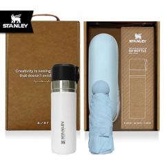 레스쁘리 고급 텀블러 세트 III (마카롱 우산 + 스탠리 고진공 슬림 보틀 473ml)