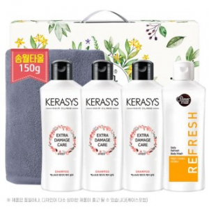 송월타올 150g + 애경 케라시스 샴푸 180ml*용기 3P + 샤워메이트 180ml 5종 AM