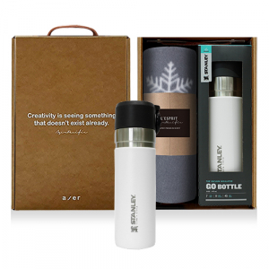 레스쁘리 고급 텀블러 세트 GGG (무릎담요 + 스탠리 고진공 슬림 보틀 473ml)