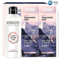 애경 케라시스 샴푸 180ml 용기 2080 히말라야 핑크솔트 치약 100G 2P (3종) (am)