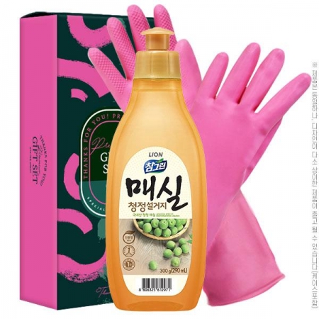 [명절 선물세트 추석 설날] (친환경 ) 참그린 매실 300 용기 고무장갑 32cm (2종) #3