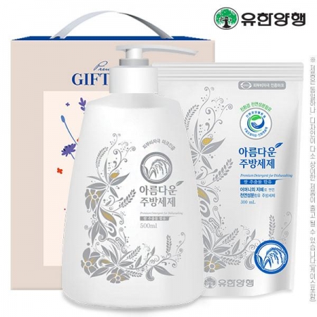 [명절 선물세트 추석 설날] 아름다운 주방세제 500 펌프 300 리필 (2종) #3