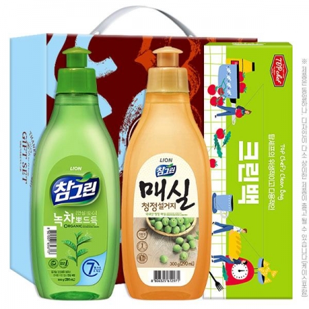 [명절선물세트 추석 설날] (유기농)참그린녹차300용기 매실300용기 크린백(3종) #2