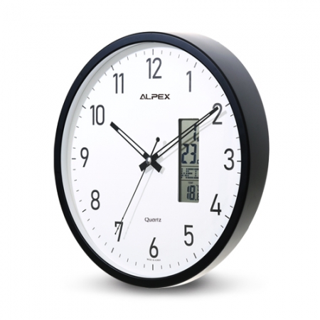 알펙스 날짜 온도 무소음 벽시계 LW-771 #2