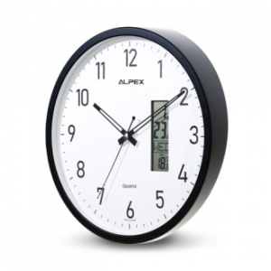 알펙스 날짜 온도 무소음 벽시계 LW-771