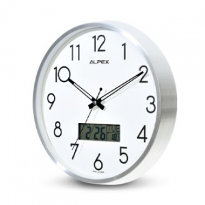 알펙스미 날짜 온도 무소음 벽시계 LW-778