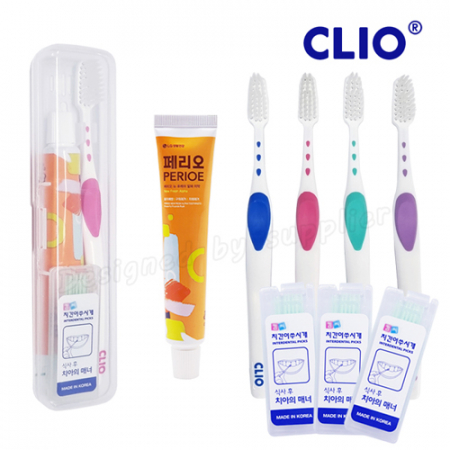 클리오R 여행용양치세트 페리오치약 클리오R미세모칫솔 치간이쑤시개 #2