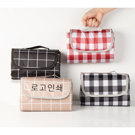 밀리어스 양면 방수 감성 체크 무늬 돗자리 피크닉 매트 팩 고정형 250 x 250 #2