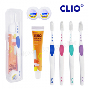 클리오R 여행용양치세트 페리오치약 클리오R미세모칫솔 치실