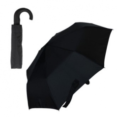무지 블랙 3단 곡자 손잡이 우산