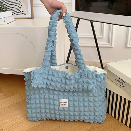 룩앳걸 오버사이즈 구름백 보부상 퀼티드 퀼팅 여성 숄더백 4color #6