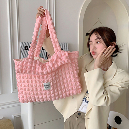 룩앳걸 오버사이즈 구름백 보부상 퀼티드 퀼팅 여성 숄더백 4color #3