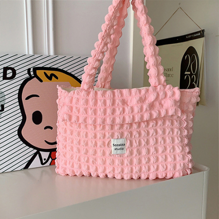 룩앳걸 오버사이즈 구름백 보부상 퀼티드 퀼팅 여성 숄더백 4color #7