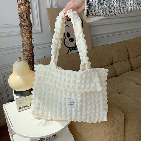 룩앳걸 오버사이즈 구름백 보부상 퀼티드 퀼팅 여성 숄더백 4color #8