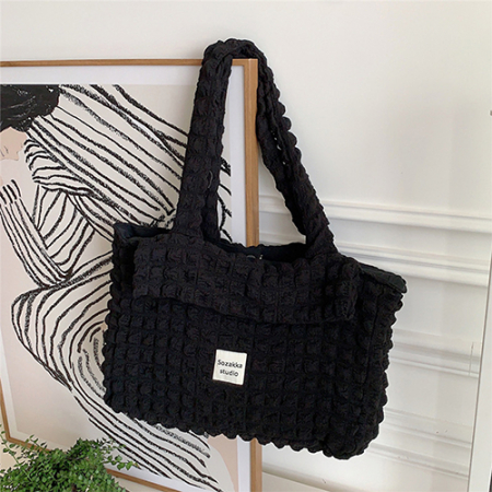 룩앳걸 오버사이즈 구름백 보부상 퀼티드 퀼팅 여성 숄더백 4color #9